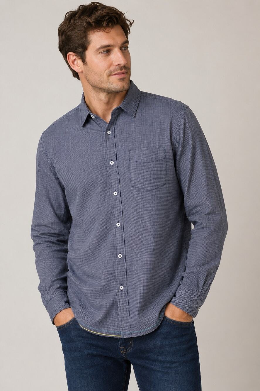 Descendant of Thieves Dres Ladro Blue Check Button Up Shirt Limited Ed #497 2XL